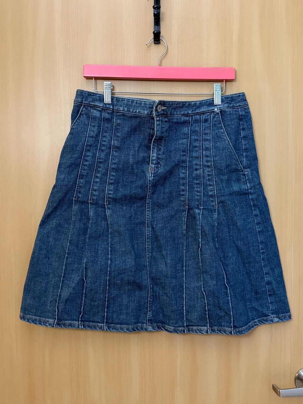 Eddie Bauer Dark Blue Denim A-Line Skirt